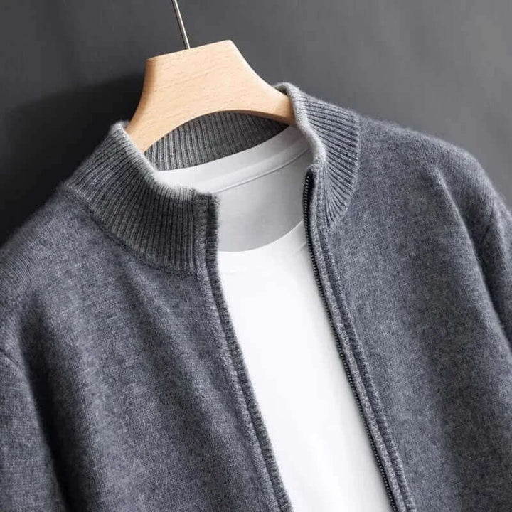 Herr Zip-Up Jacka i Premium - Lyxig Värme och Stil