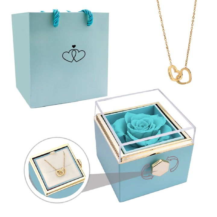 Elegant halsband som kompletterar den eviga rosen