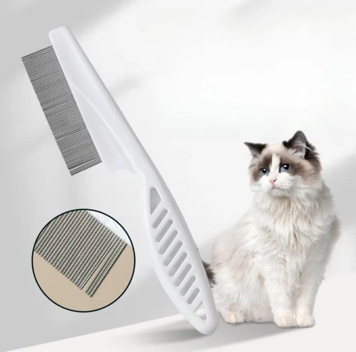 Hygienisk loppkam som effektivt tar bort loppor och parasiter från hundens och kattens päls. För friska husdjur.