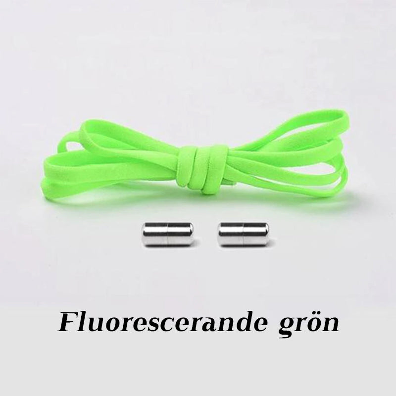 "Elastiska skosnören med metallkapslar, unisex, färgglada alternativ, enkelhet och bekvämlighet, för alla skor."