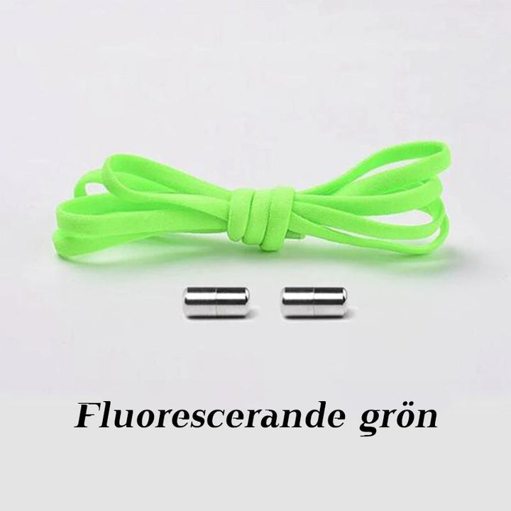 "Elastiska skosnören med metallkapslar, unisex, färgglada alternativ, enkelhet och bekvämlighet, för alla skor."