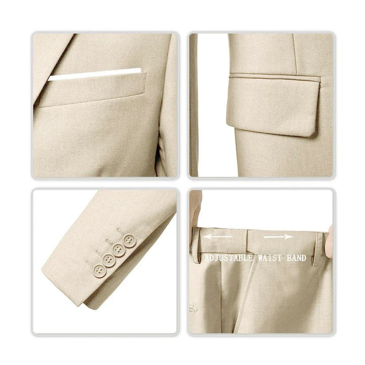 Grå slim fit herrkostym, 3-delad, för män som söker modern och elegant formell klädsel.