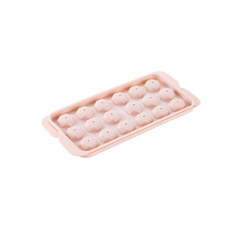 Elegant 3D-istillverkningsset i blått och rosa för köket, med diamant- och rundformade isformar för unika drinkupplevelser.