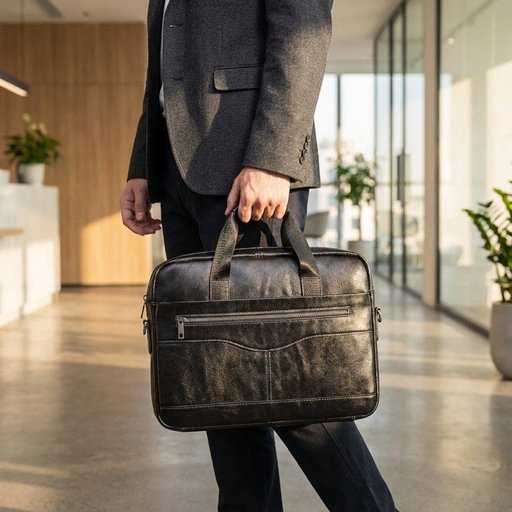 Elegant Affärsaktväska – Skydda Din Laptop med Stil