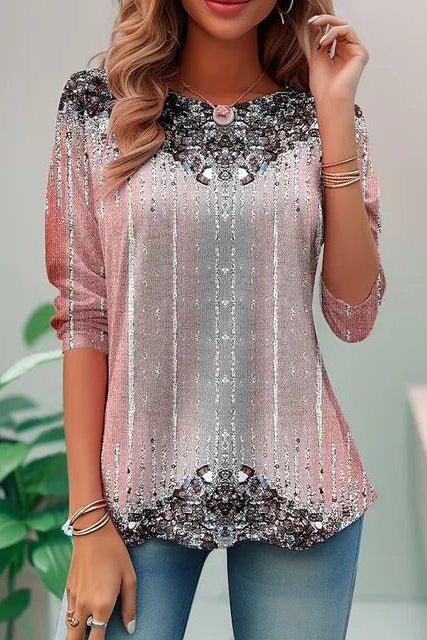 Damtopp Amelia: strålande paljetter och lös passform. Perfekt för en glamorös kvällsoutfit.