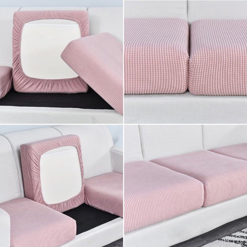 "Elegant avtagbart soffsitsöverdrag i mjuk sammet med modern design, skyddar och förnyar din soffa med stil och komfort."