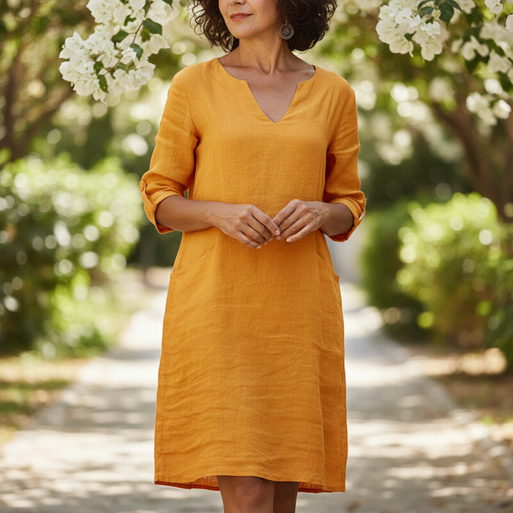 Elegant & bekväm dam sommarklänning, perfekt för varma dagar. Luftig design för din sommarstil.