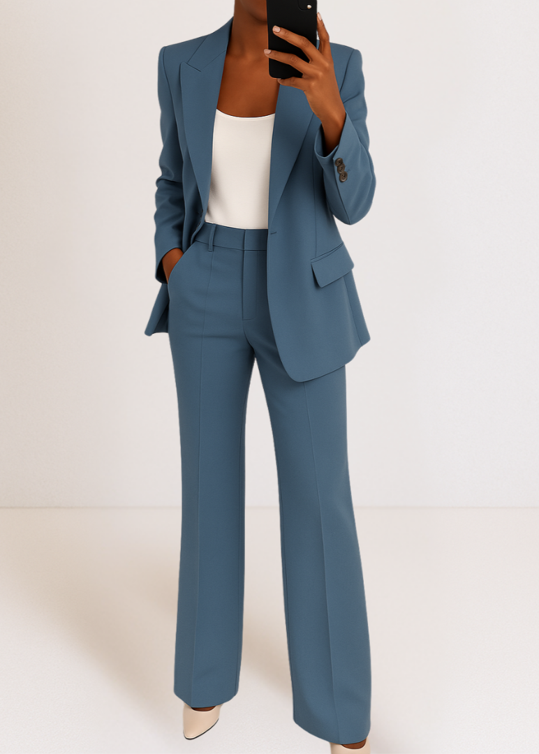 Rosa Tvådelat Set Sofie. Matchande damkläder för kvinnor, elegant vardagsset med skön komfort.
