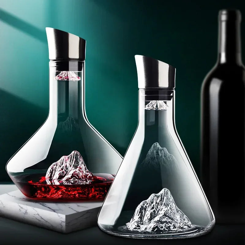 Lyxig vinluftare i kristall (1500 ml), en elegant present och köksinredningsdetalj.