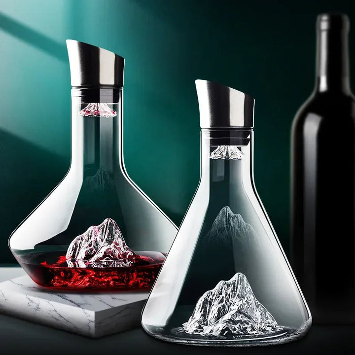 Lyxig vinluftare i kristall (1500 ml), en elegant present och köksinredningsdetalj.