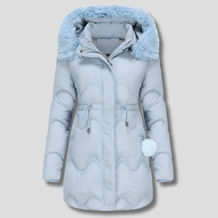 Elegant dam parkas Victoria i svart, vattenavvisande vardagsjacka med justerbar passform för höst & vinter.