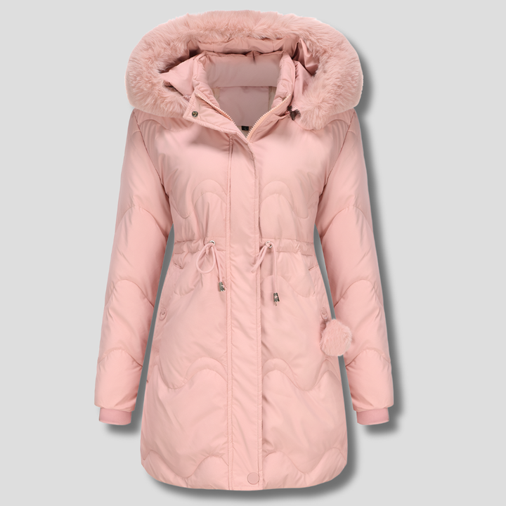 Kvinnlig höst/vinterjacka, vattenavvisande Victoria parkas. En bekväm & stilren lång kappa för alla väder.