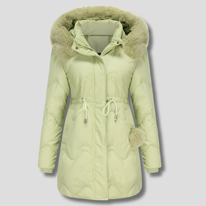 Modern vardagsjacka för dam: Victoria parkas i blått. Vattenavvisande material & elegant design för alla säsonger.