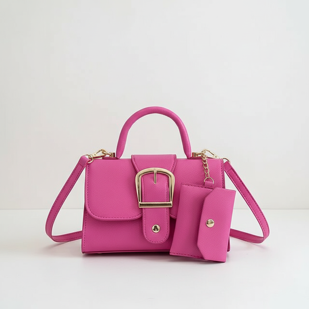 Vacker elegant väska, designad som både handväska och clutch, perfekt för en sofistikerad look.