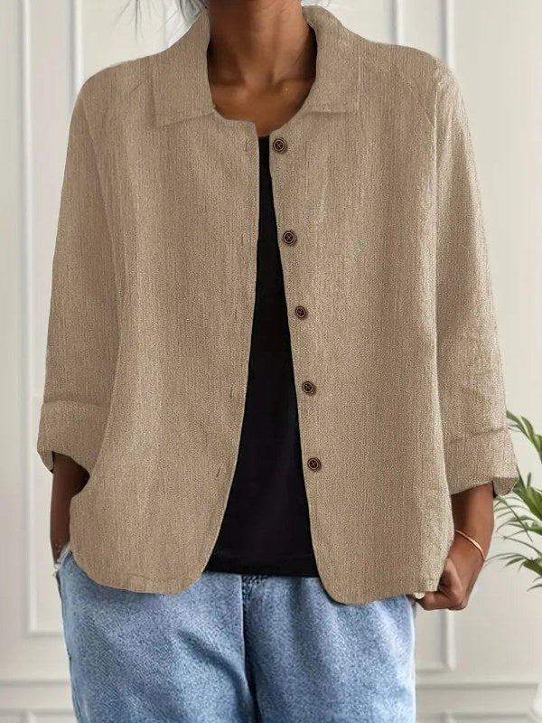 Rosa elegant blazer med avslappnad passform, långärmad. Idealisk som sommar blazer för dam.