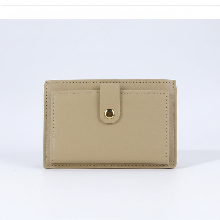 Kompakt damkorthållare, elegant plånbok i PU-läder, perfekt för den minimalistiska stilen.