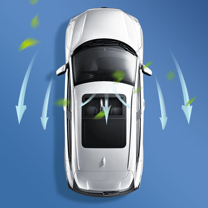 Elegant doftspridare för bil i frostat glas, ger en fräsch atmosfär med valbara dofter som lavendel och citron.