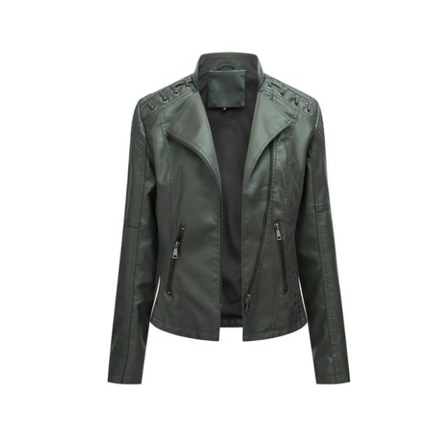 Sofistikerad look med Elizabeth dam vintage bikerjacka, figursydd för bästa passform.