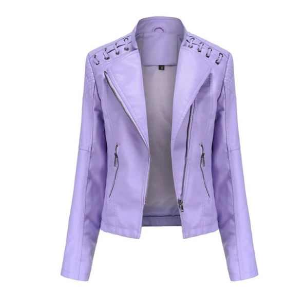 Perfekt modejacka: Figursmickrande Elizabeth vintage bikerjacka för dam med tidlös charm.