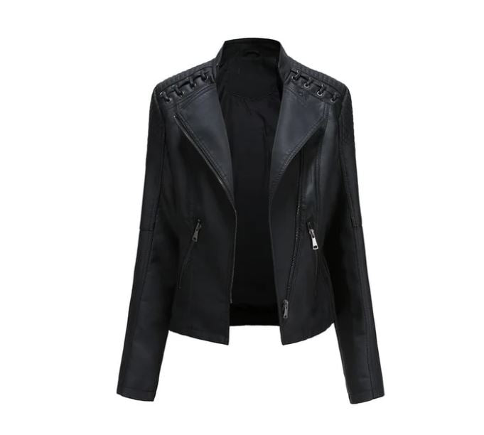 Elizabeth vintage bikerjacka, kvinnlig och elegant modejacka som framhäver figuren.
