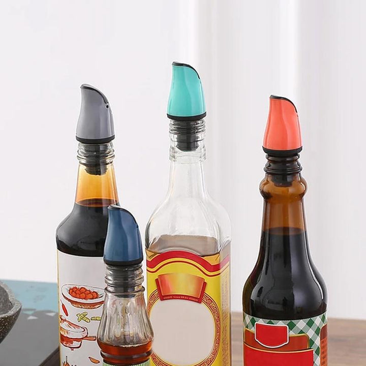 "Elegant flaskproppare för matlagning, justerbar flödeskontroll, slitstark silikon och rostfritt stål, passar de flesta flask