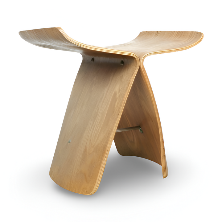 Lyxig svart träpall. Handgjord hocker i valnötsträ, perfekt som elegant inredningsdetalj i vilket rum som helst.