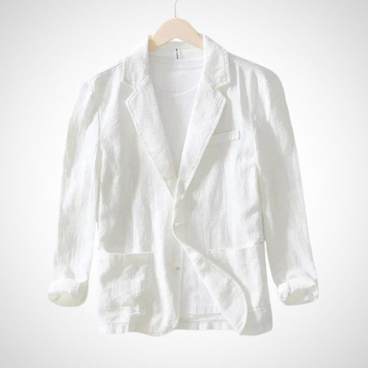 Mångsidig herrblazer för kontorsstil och fritid. Elegant mansmode, perfekt vår- och höstjacka.