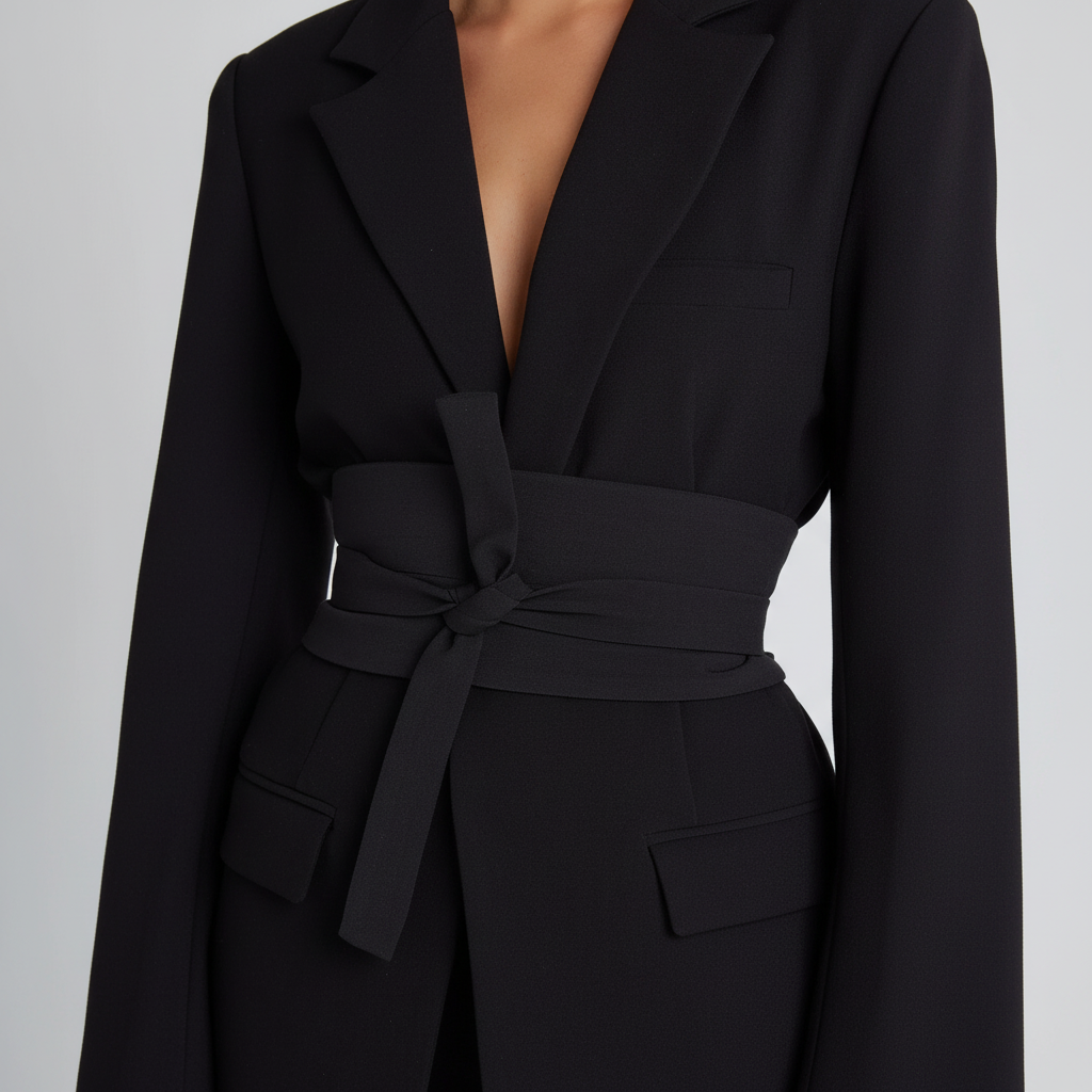 Mångsidig marinblå slim fit blazer för dam. Idealisk som vår-, höst- och vinterjacka.