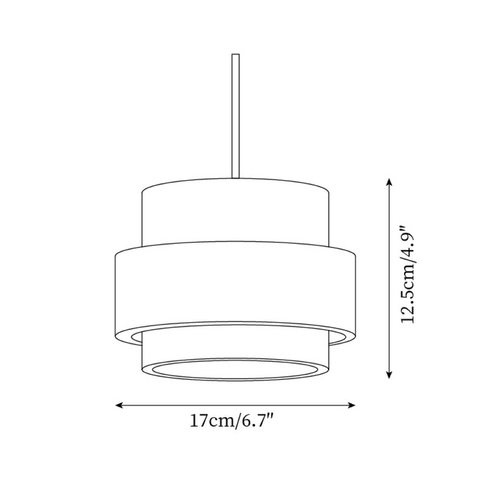 Cylinderformad travertin taklampa med valnötsträ. Modern pendellampa för elegant belysning.
