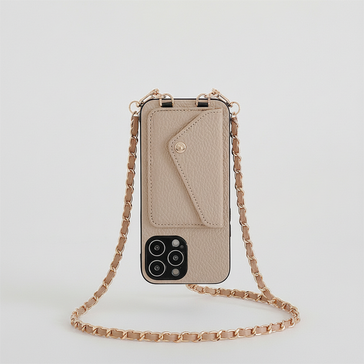 Funktionellt och stilrent iPhone-plånboksfodral. Innehåller säkra kortfack och ger gott skydd.