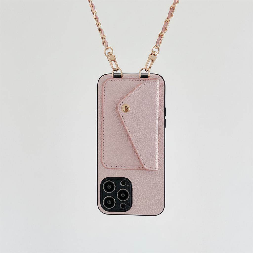Trendig accessoar: Plånboksfodral i PU-läder för iPhone med dubbla kortfack & sedelfack.