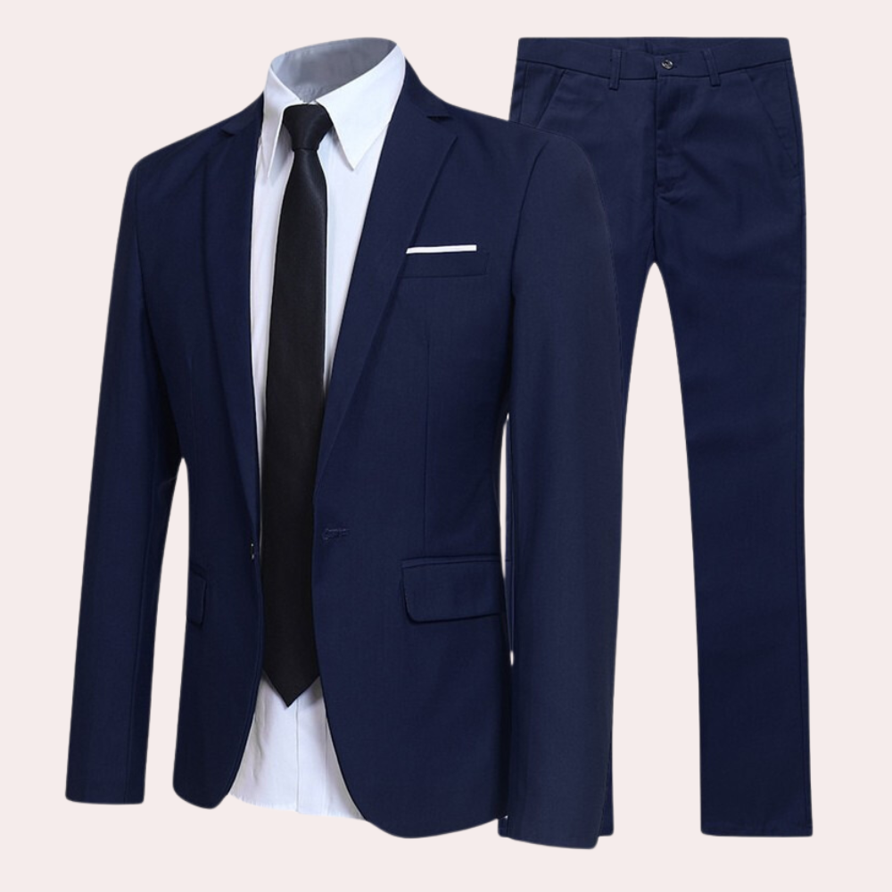 Klassisk herrkostym för bröllop och fest. Elegant slimfit-design för en modern och sofistikerad look.