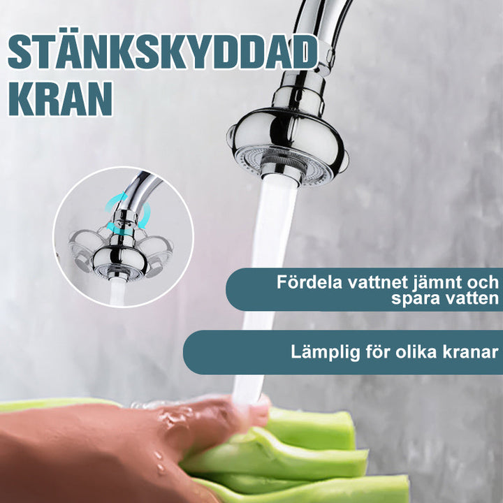 "Elegant stänkskyddat kranhuvud i rostfritt stål och ABS, vattenbesparande design för badrum, justerbart vattentryck."