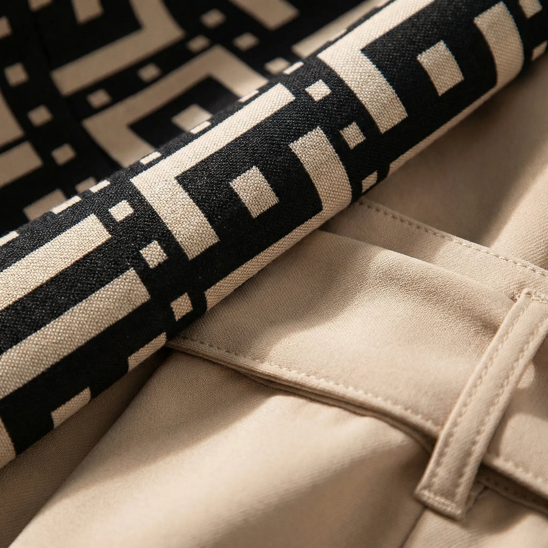 Klassisk tailored byxdress för kvinnor. Chic Ava heldräkt med hög midja & lösa ben. Stilren & bekväm.