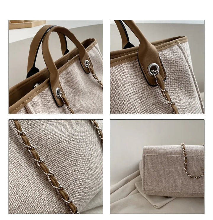 Detaljbild: Elegant axelrem på svart damväska. Stilren handväska för kvinnor, modeaccessoar.