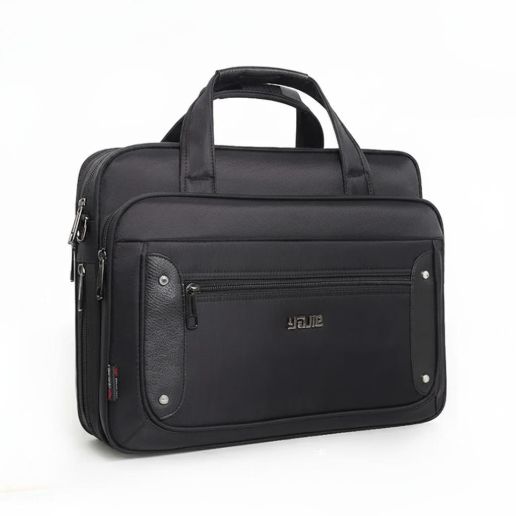Praktisk unisex laptopväska för arbete och resor, med flera fack för organiserad förvaring av dator och tillbehör.