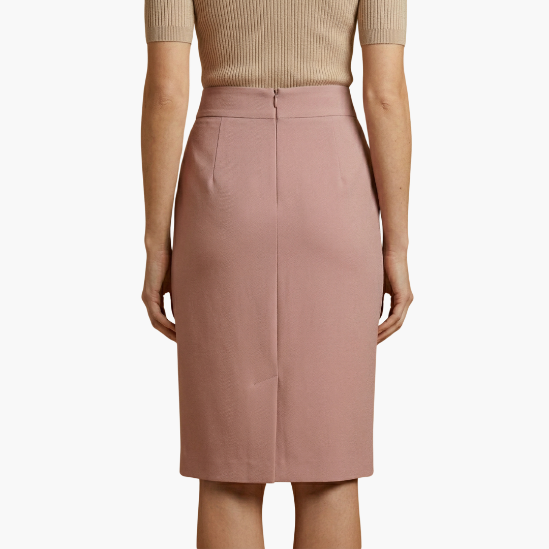 Tidlös och elegant pennkjol för kvinnor. Midilängd med hög midja, perfekt för kontoret och stilren look.