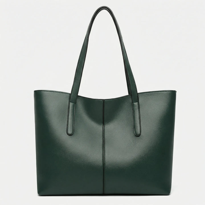 Grön Jessy toteväska, elegant damväska med axelrem. Idealisk vardags- och kontorsväska för modern kvinna.