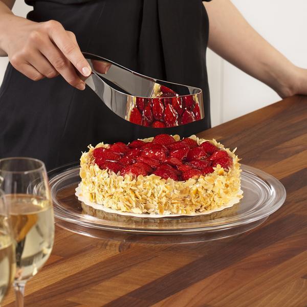 Elegant tårtskärare i 430 rostfri stål, enkel enhandsdesign, perfekt för exakta tårtbitar vid alla tillfällen.