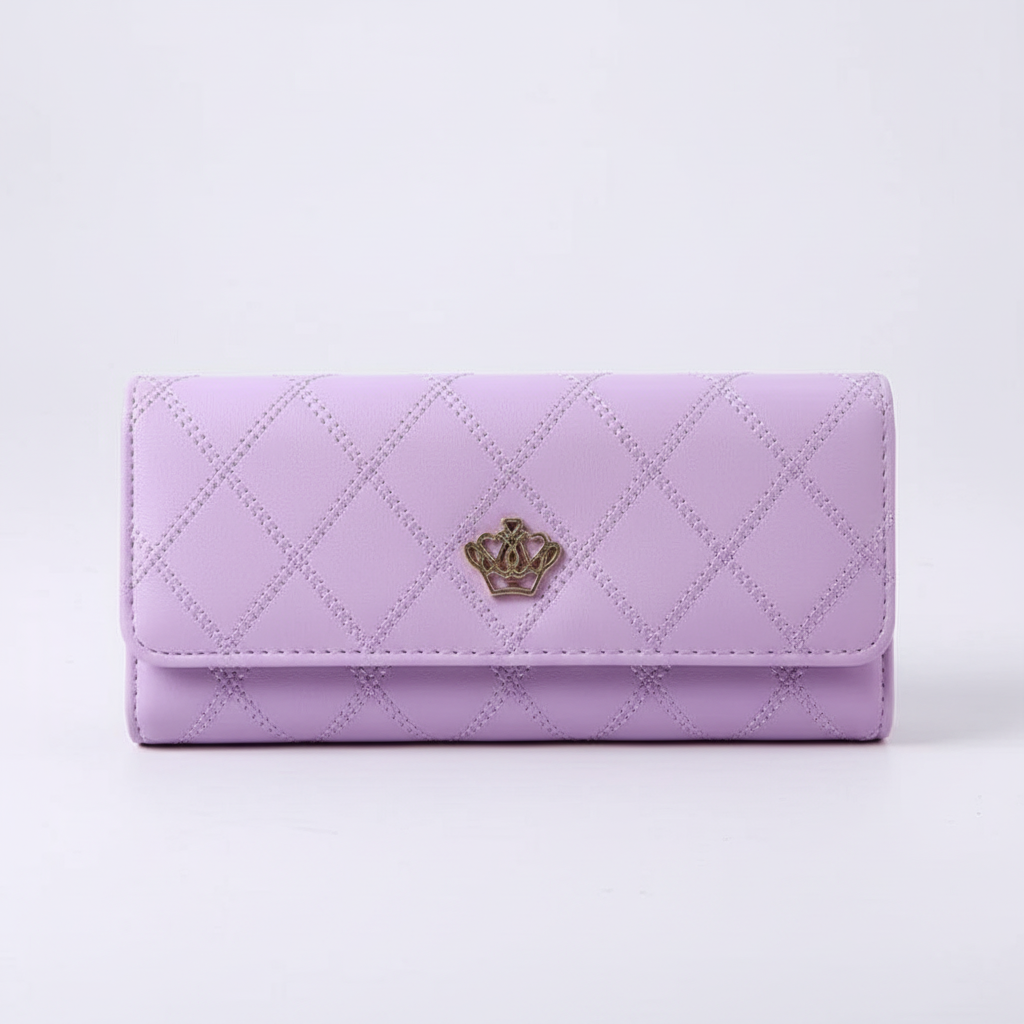 Trefaldig damplånbok i elegant PU-läder, perfekt som korthållare och modeaccessoar. Praktisk presentidé.