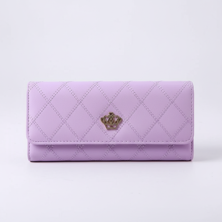 Trefaldig damplånbok i elegant PU-läder, perfekt som korthållare och modeaccessoar. Praktisk presentidé.