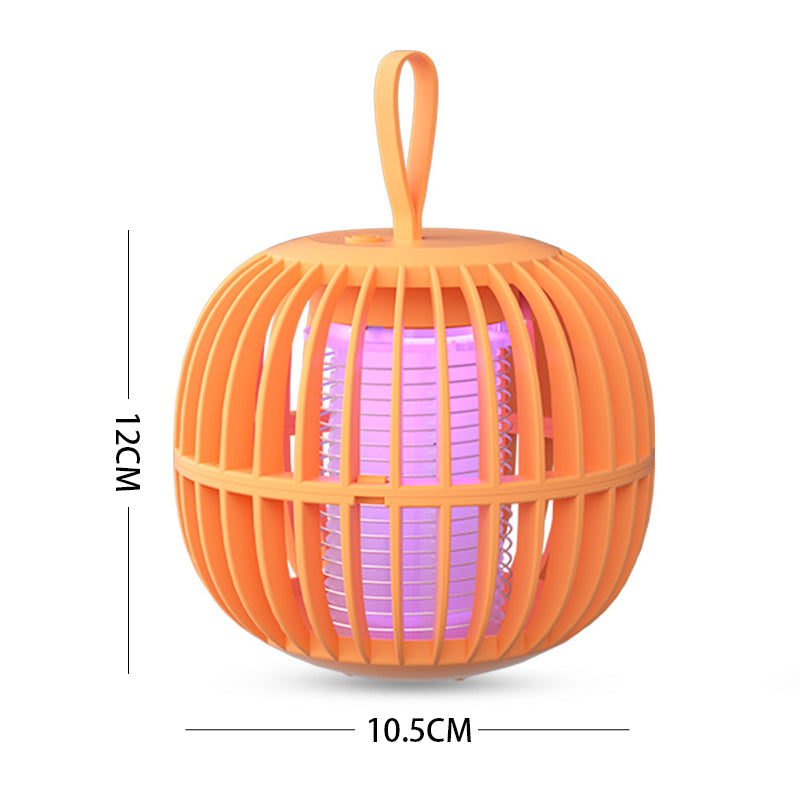 Elegant, tyst myggdödarlampa med USB-laddning, kompakt design och lila ljusfunktion. Perfekt för bord eller tält.