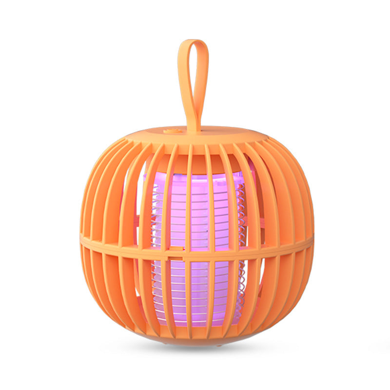 Elegant, tyst myggdödarlampa med USB-laddning, kompakt design och lila ljusfunktion. Perfekt för bord eller tält.