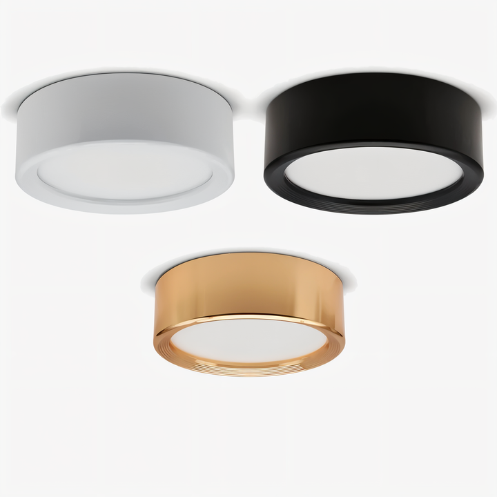 Elegant ultratunn rund LED taklampa. Modern inomhusbelysning för stilren heminredning. Energisnål.