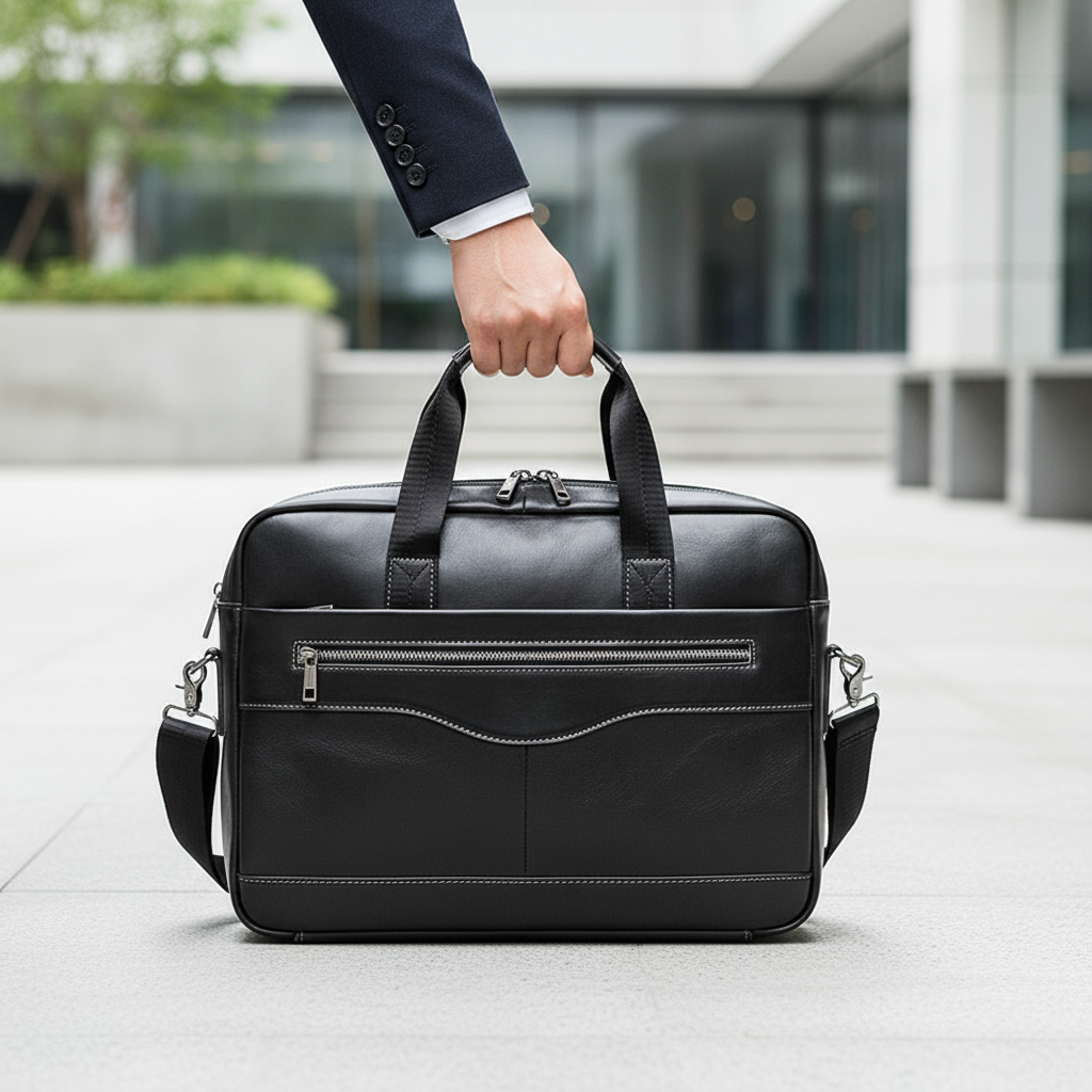 Elegant unisex laptopväska för 15-tums datorer, perfekt för kontor och pendling med stil.