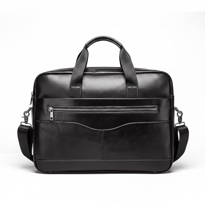 Unisex elegant laptopväska upp till 15 tum, stilren design, passar som kontors- och pendlarväska.