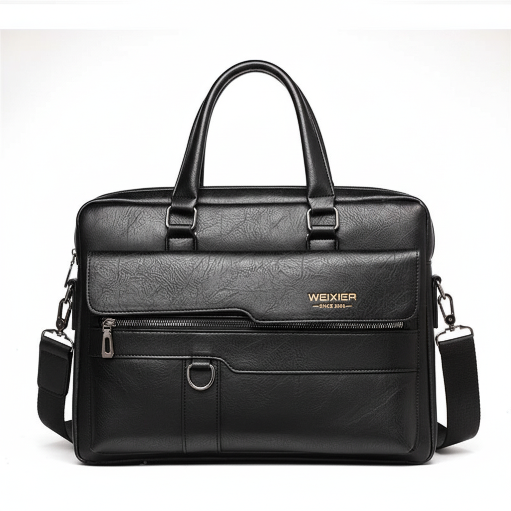 Rymlig unisex business case laptopväska i elegant design för affärer, resor och dagligt bruk.