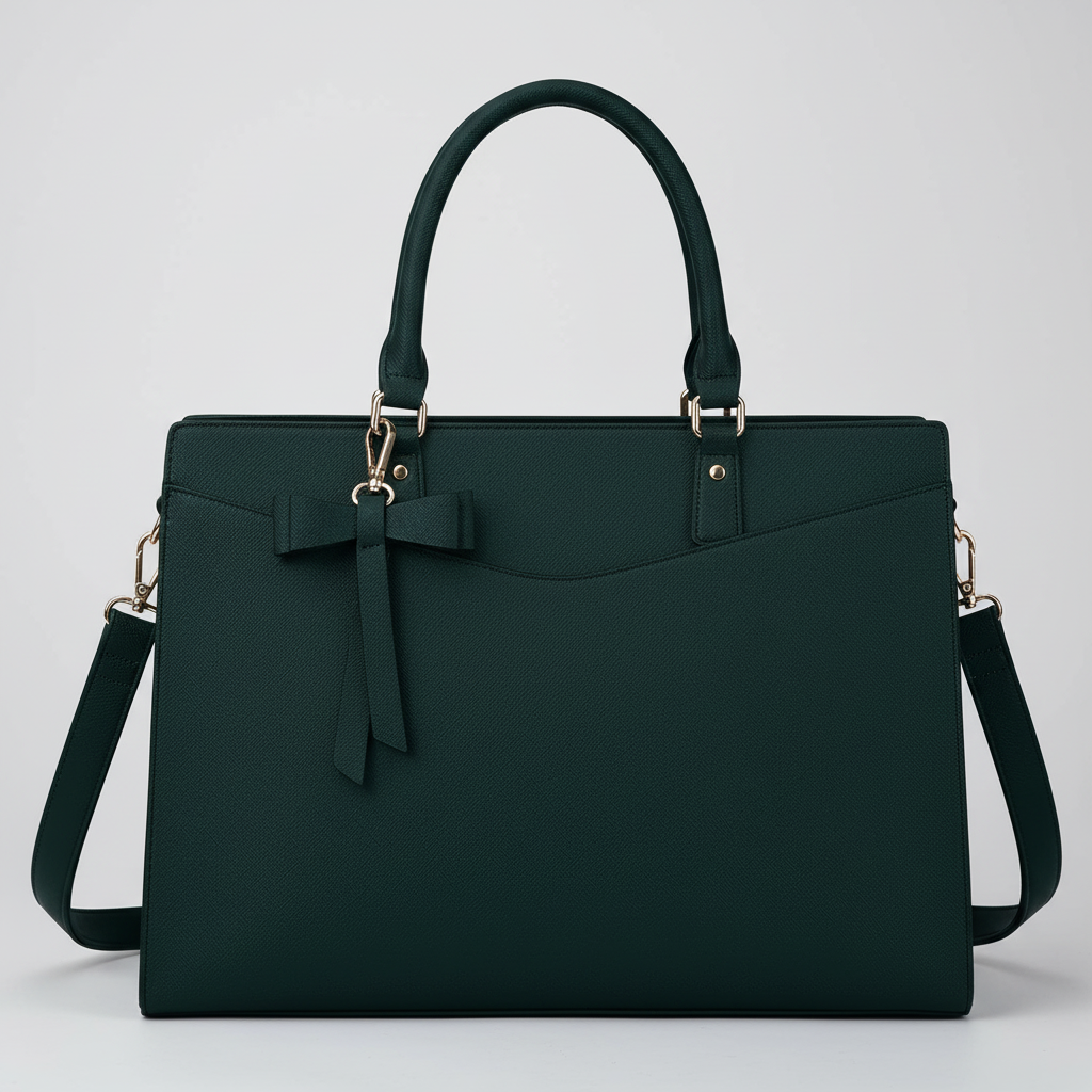 Detaljbild av elegant, vattentåligt material på unisex laptopväska, perfekt för professionell användning.