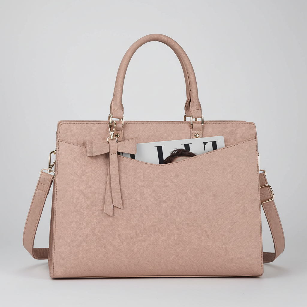 Rymlig vattentålig laptopväska med flera fack. Elegant unisex design för 15.6 tums laptop och dokument.