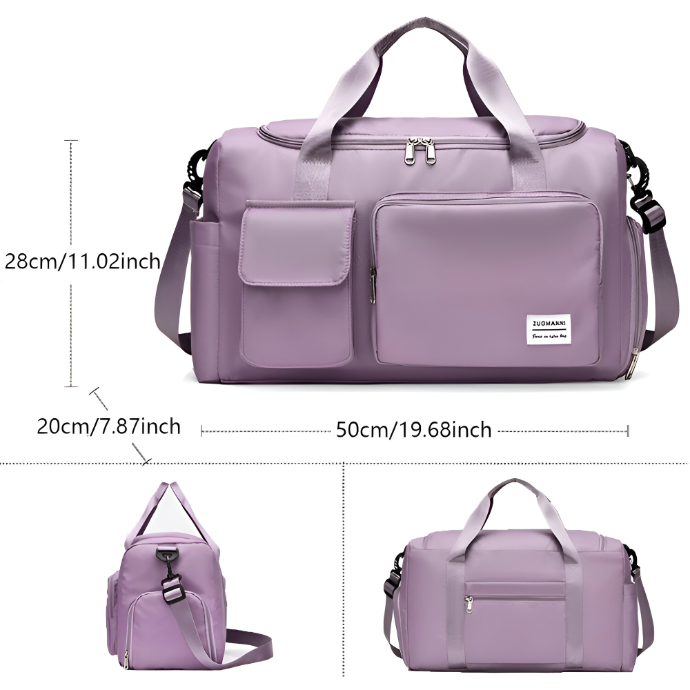 Robust träningsväska/gymväska i elegant design, också idealisk som resebag.